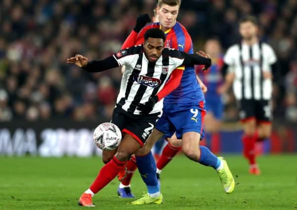 Reece Hall-Johnson in action for Grimsby Town during their FA Cup clash with Crystal Palace last season. Picture: Bryn Lennon/Getty Images