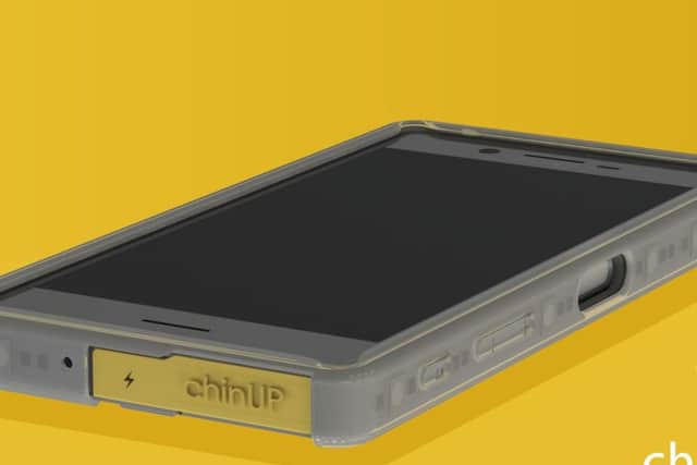 The Chin Up case and app were developed during Josh's product design course.