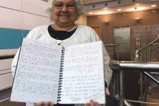Dagmar King presented her petition to council on Monday evening