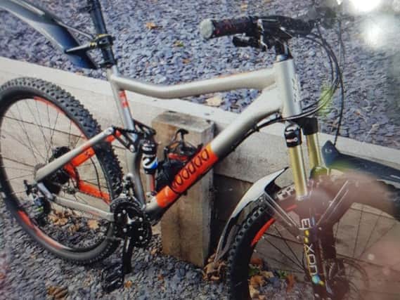 The bike pictured is one of two stolen by robbers in Abington Park yesterday.