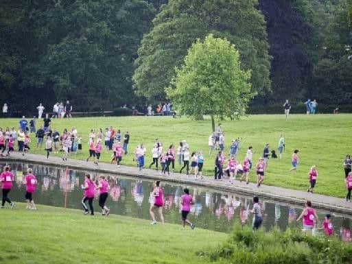 Runners can choose between a 5k and a 10k route around the park