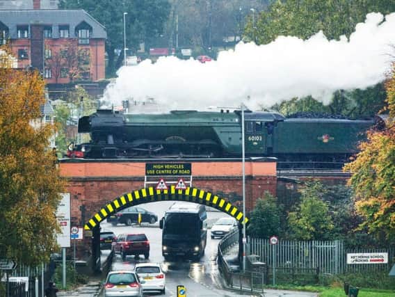 The Flying Scotsman steams through Kettering