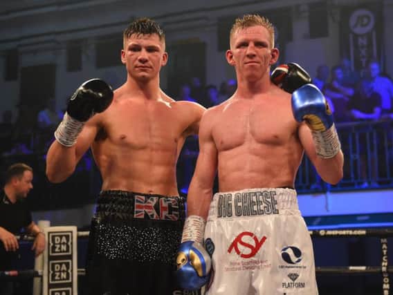 Kieron Conway (left) and Ted Cheeseman following their drawn fight on Friday night
