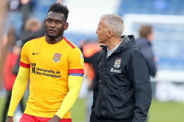 Aaron Pierre and Keith Curle (Picture: Pete Norton)