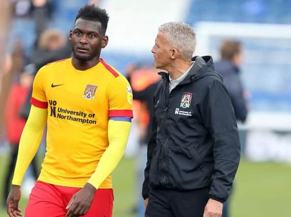 Aaron Pierre and Keith Curle (Picture: Pete Norton)