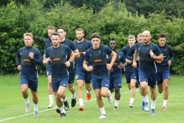 The Cobblers players running at Moulton College (Pictures: Matt Derrig)