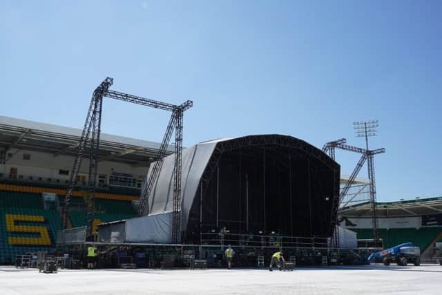 Setting the stage at Franklin's Gardens. Picture via @FranklinsGdns