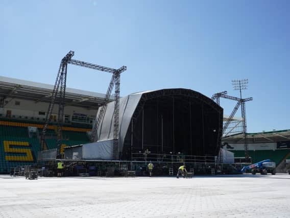 Setting the stage at Franklin's Gardens. Picture via @FranklinsGdns