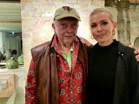 Sarah with David Bailey.