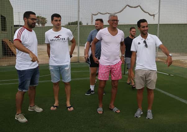 Keith Curle and his staff were given a tour of the Pinatar Arena complex on Monday morning (Picture: Pete Norton)