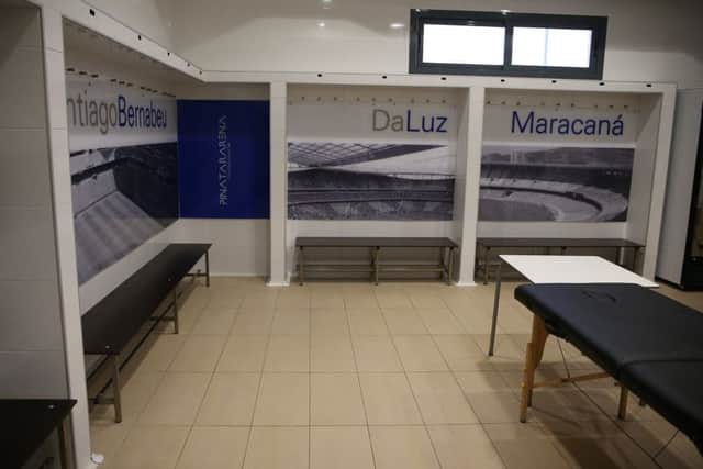 The Cobblers' changing rooms at he Pinatar Arena complex