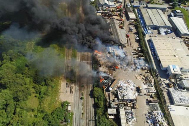 This picture by Alan in Northampton shows the scene of the blaze.
