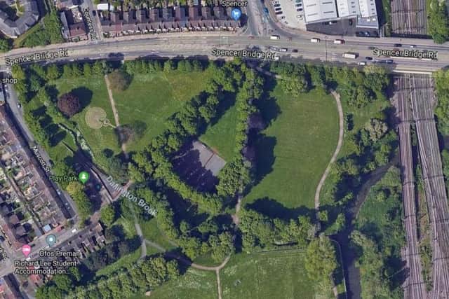 The incident happened near the basketball courts in Victoria Park. Photo: Google