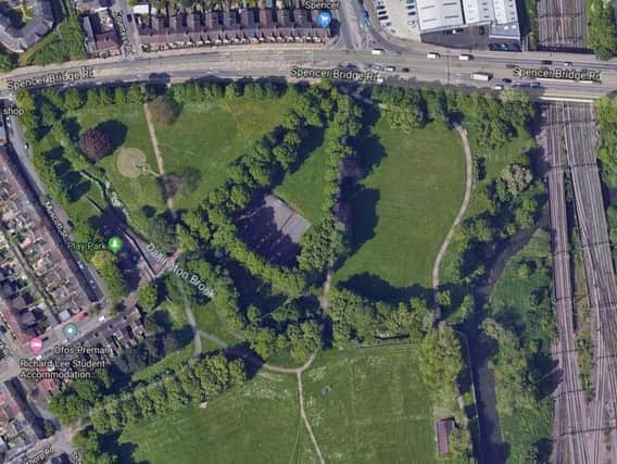 The incident happened near the basketball courts in Victoria Park. Photo: Google