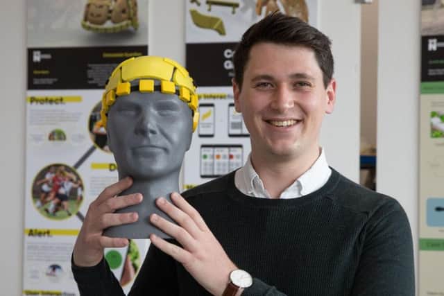 Oliver Beard pictured with his creation.