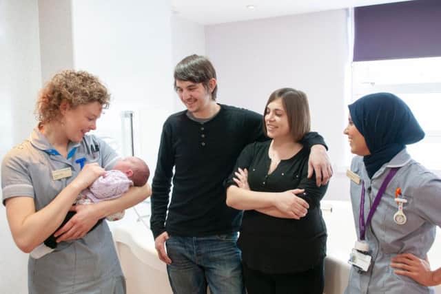 Midwives Maiiken and Fatima visited baby Adara, and mum and dad, Shannon and James, again to reunite after the birth. Pictures: Insight Magazine.