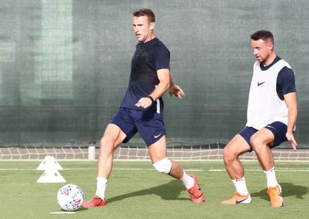 Andy Williams and Matty Warburton in training in Spain (Picture: Pete Norton)