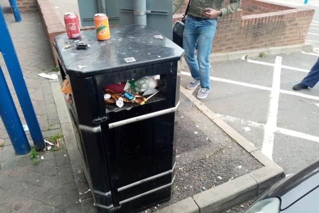NCP says there has been "confusion" over who is responsible for some bins on site.