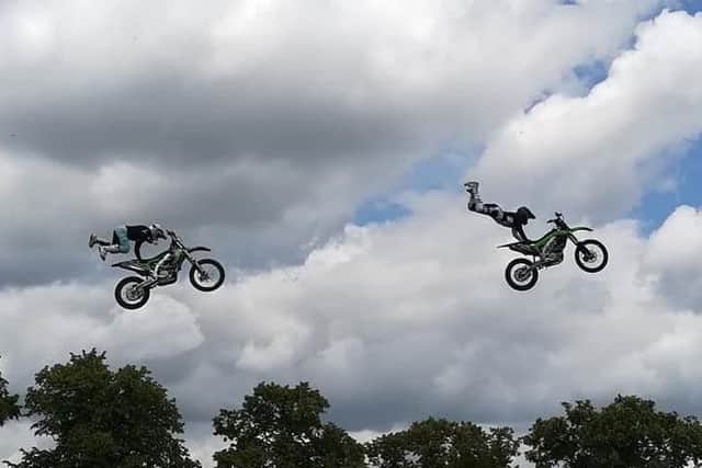 A motorbike stunt show was among the many live performances on show.