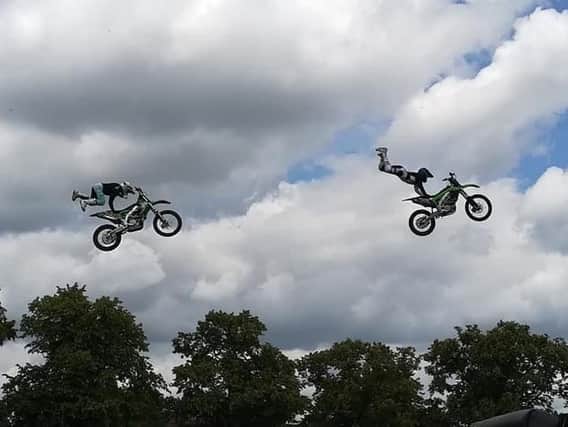 A motorbike stunt show was among the many live performances on show.