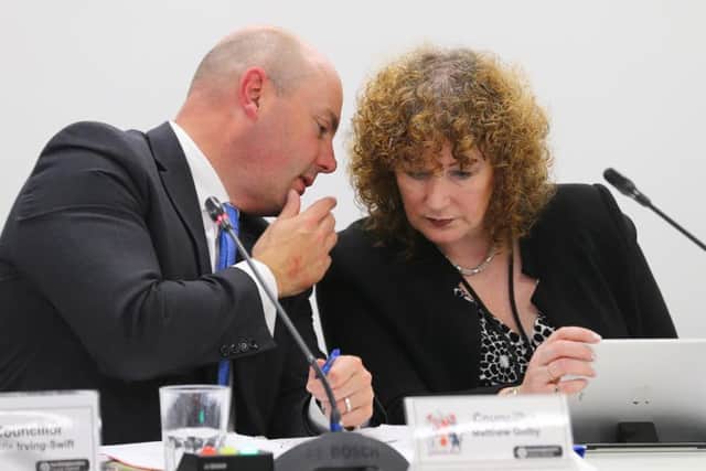 Theresa Grant and council leader Matt Golby addressed the issue of the projected overspend at this week's cabinet meeting