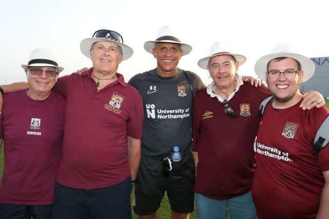Cobblers fans, Keith Curle, and Keith Curle hats...