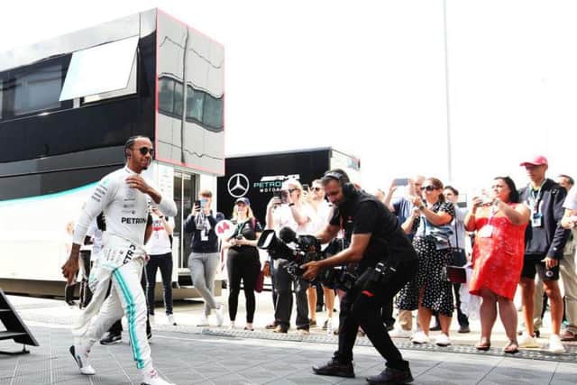 Lewis Hamilton ahead of practice at Silverstone on Friday