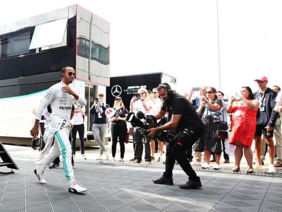 Lewis Hamilton ahead of practice at Silverstone on Friday