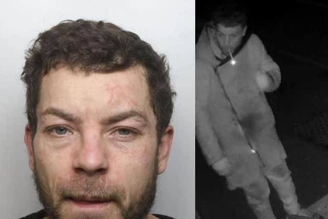 Phillip Dennis was spotted on CCTV breaking into a home to steal prescription drugs.