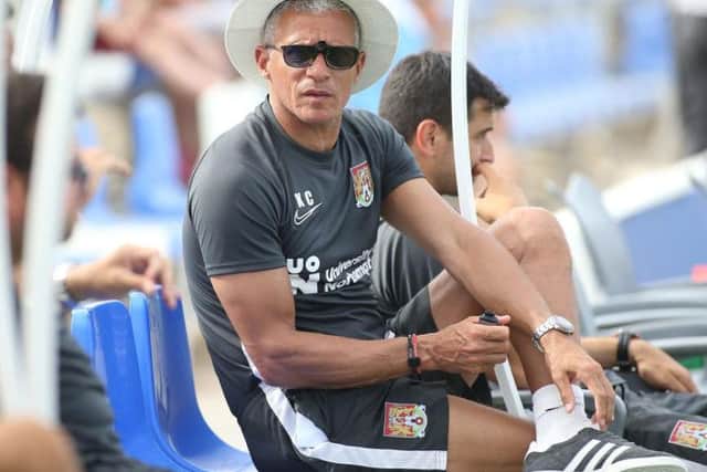 Keith Curle watched his Cobblers side draw 1-1 with Coventry City in Spain (Picture: Pete Norton)
