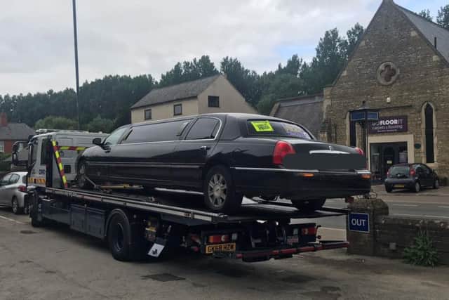 The limo was taken off the road