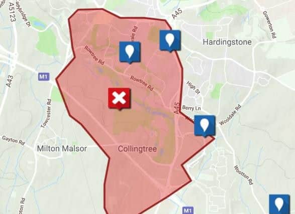 The affected areas around Mereway