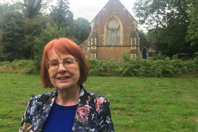 Sandra Bemrose is looking for people to help her uncover gravestones at the old St Crispin Hospital chapel