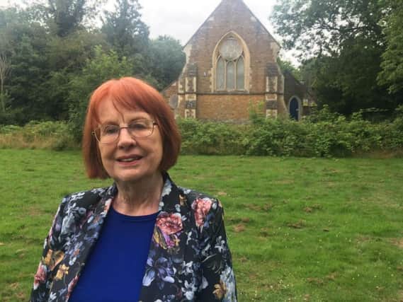 Sandra Bemrose is looking for people to help her uncover gravestones at the old St Crispin Hospital chapel