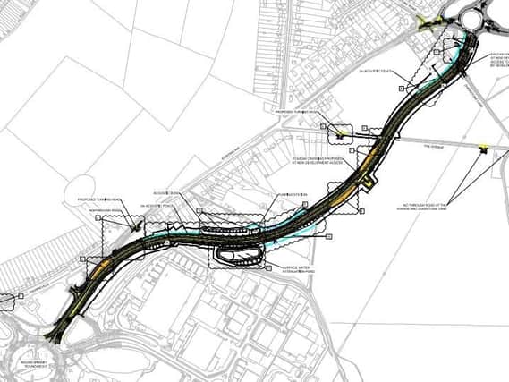 A layout of the new A43 Moulton bypass