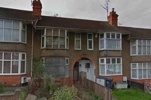 The derelict house in Murray Avenue, Northampton. Photo: Google