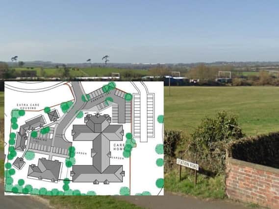 The rights to build a 72-bed care home near Long Buckby has gone on the market.