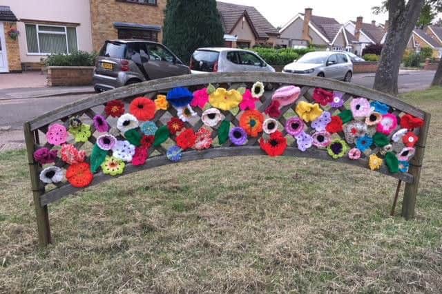 Flowers have been planted and arranged around the village.