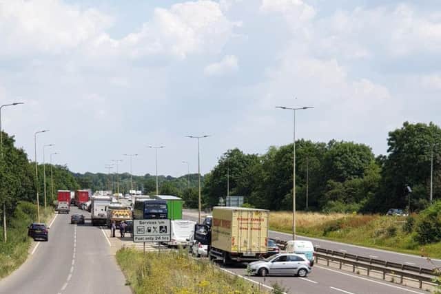 The A45 remained close for several hours.