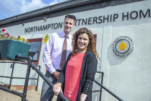 Northampton Partnership Homes' Mike Kay and Helen Town.