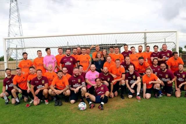 Both football teams helped to raise 2,000 on the day.