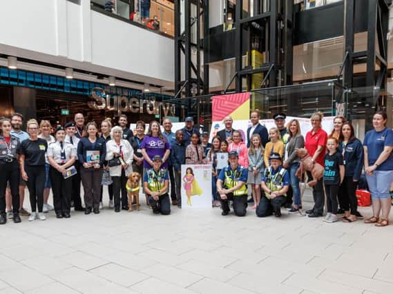 The reveal of the summer safety mascot at Grosvenor Shopping Northampton. Photo: Photocall-Events