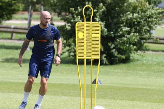 Alan McCormack pictured in pre-season training with the Cobblers (Picture: Pete Norton)