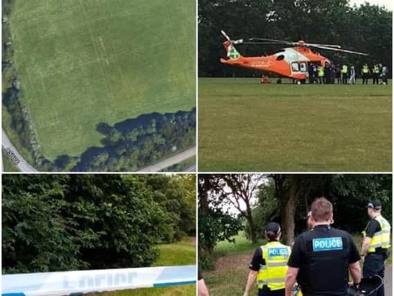 Investigations continue after a man was shot and stabbed at a football match in Northampton