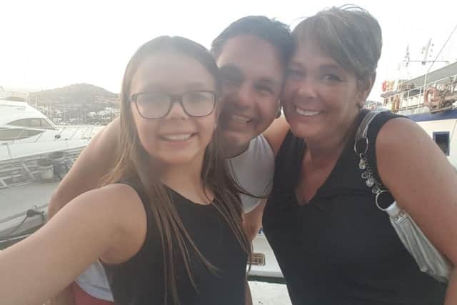 Tana Wakeford with her dad Adie Wakeford and mum Sam Hillier on holiday in Turkey in 2015