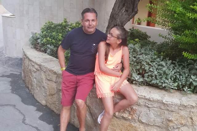 Adie and Tana Wakeford on holiday in Rhodes in 2016