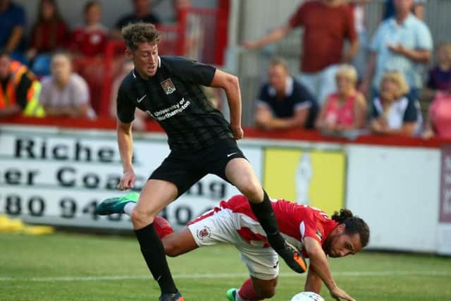 Joe Bunney came on at half-time against Brackley. Picture: Pete Norton