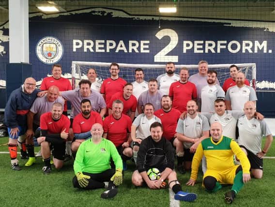 The three ManvFat Northampton squads who travelled to Manchester City for the ManvFat Festival