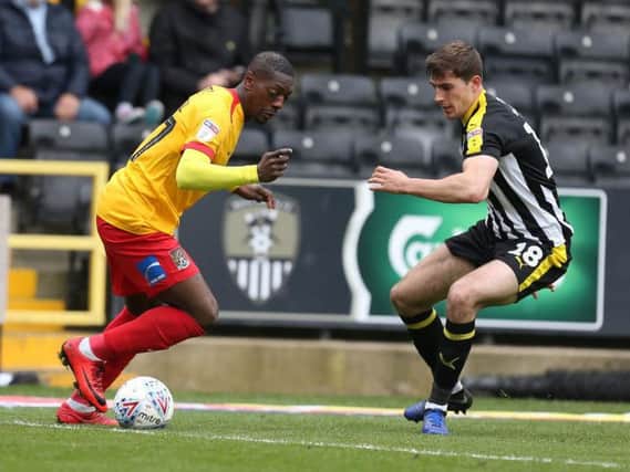Marvin Sordell's final game came for the Cobblers against Notts County in April. Picture: Pete Norton