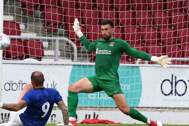 Steve Arnold played the full 90 minutes against Sheffield Wednesday before rival for the number one berth David Cornell did likewise in the defeat to Sheffield United. Picture: Pete Norton